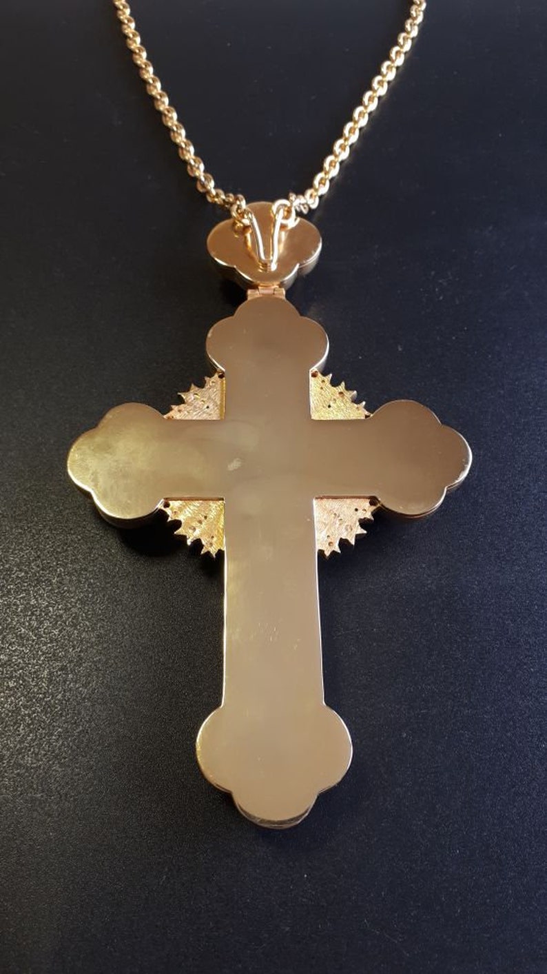 Pectoral Cross Based on Faberge. Russian Orthodox Gold Brass - Etsy
