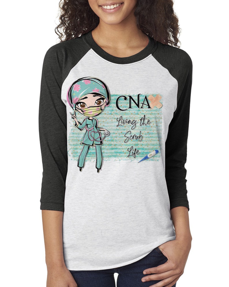 CNA Living the Scrub Life CNA Shirt Sublimation Digital Etsy
