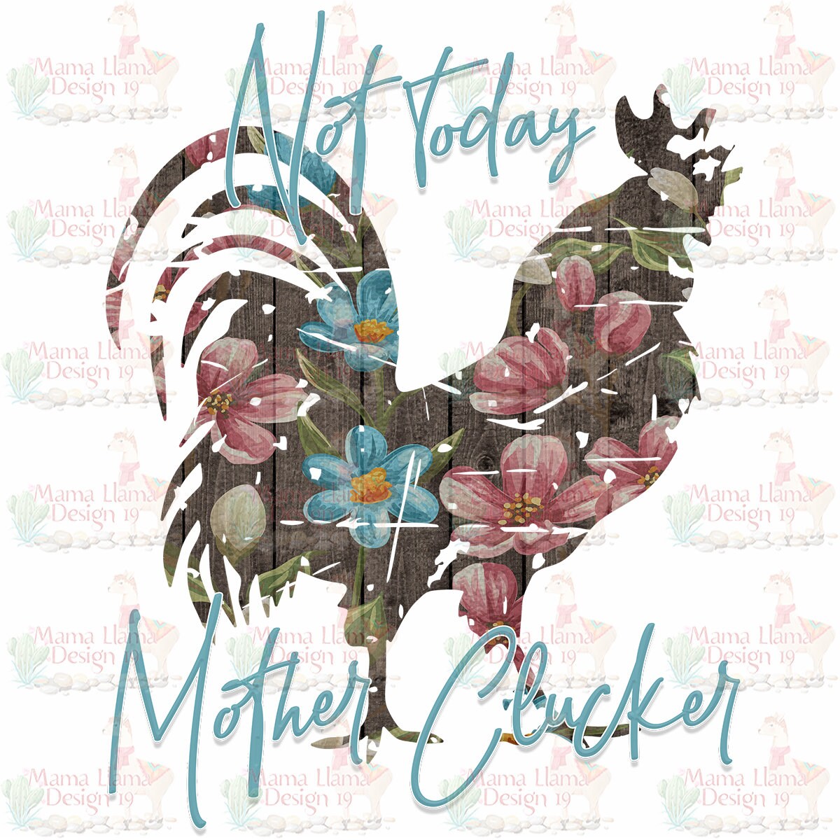 Not Today Mother Clucker Wooden Floral Rooster Coffee Cup | Etsy