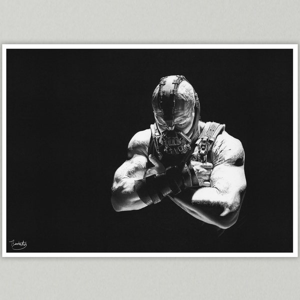 Original Art Print | Tom Hardy's Bane | Batman - The Dark Knight Rises | Oil on Canvas