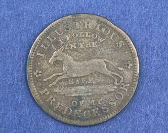 Antique Hard Times Token Executive Experiment 1837 Fiscal Agent Turtle ...