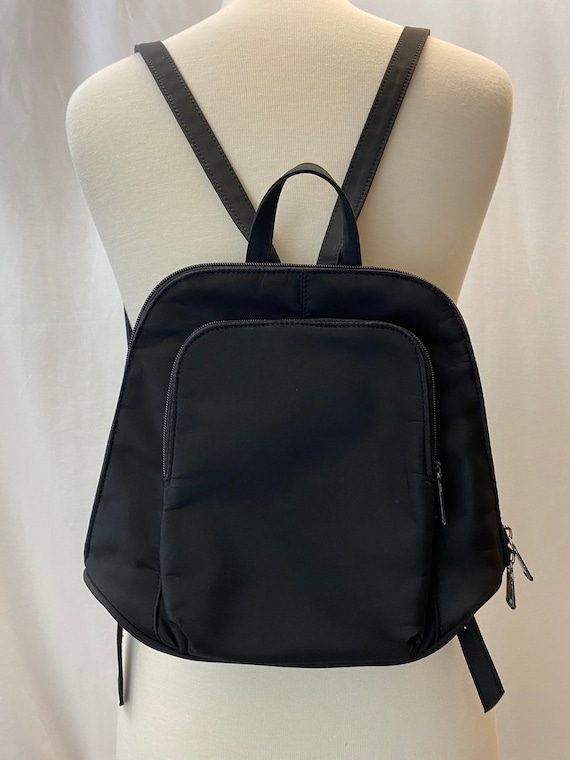 Black Mini Backpack with Adjustable Straps Gem