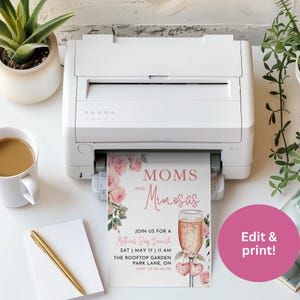 Edit and print your Moms and Mimosas template.
