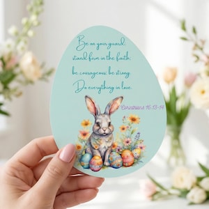 Easter Egg Verse Cards Printable, Creative Easter Egg Fillers With Bible Verse And Scripture Cards, Easter Sunday Table Cards