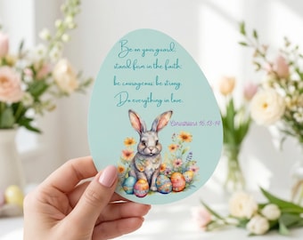 Easter Egg Verse Cards Printable, Creative Easter Egg Fillers With Bible Verse And Scripture Cards, Easter Sunday Table Cards
