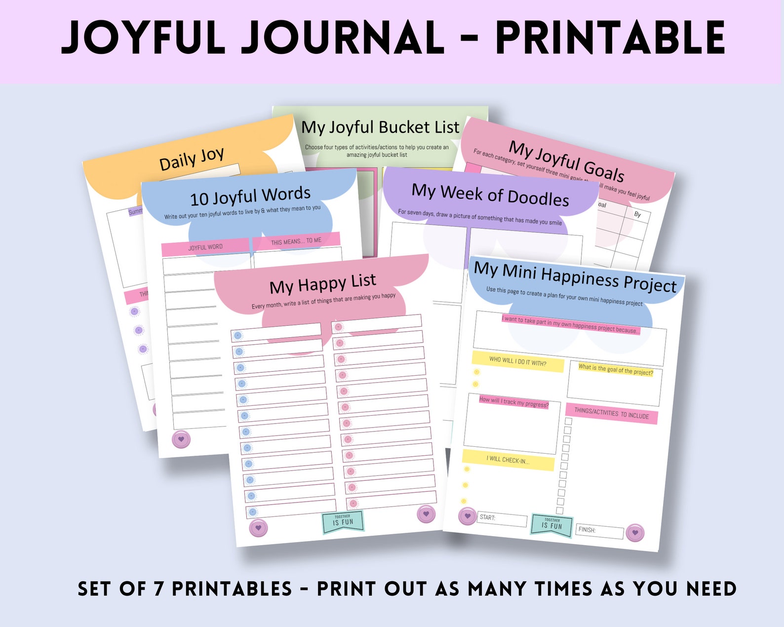 Joyful Journal Happiness Choose Joy Printable PDF Journal Prompts - Etsy