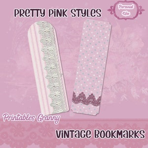 Pink Vintage Bookmarks Printable Women - Etsy
