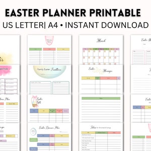 Easter Planner Printable, Easter Organizer, Easter Crafts & Activities for Kids, Plan Your Easter Holiday