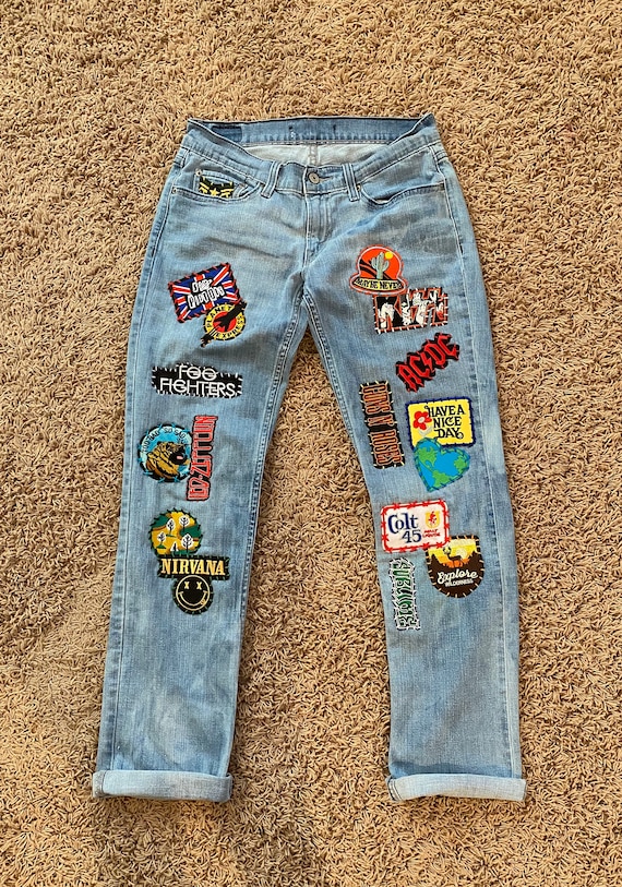 Holy cuffed skater jeans blessed by me Cello... - Depop