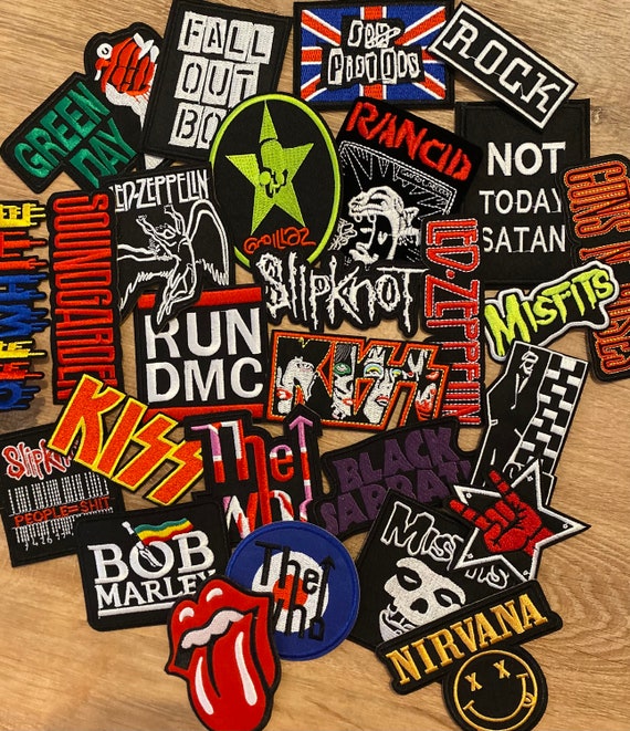 DIY Rock Band Clothing Stickers Punk Iron On Patches For Jackets Hippie  Patch Embroidered Patches On