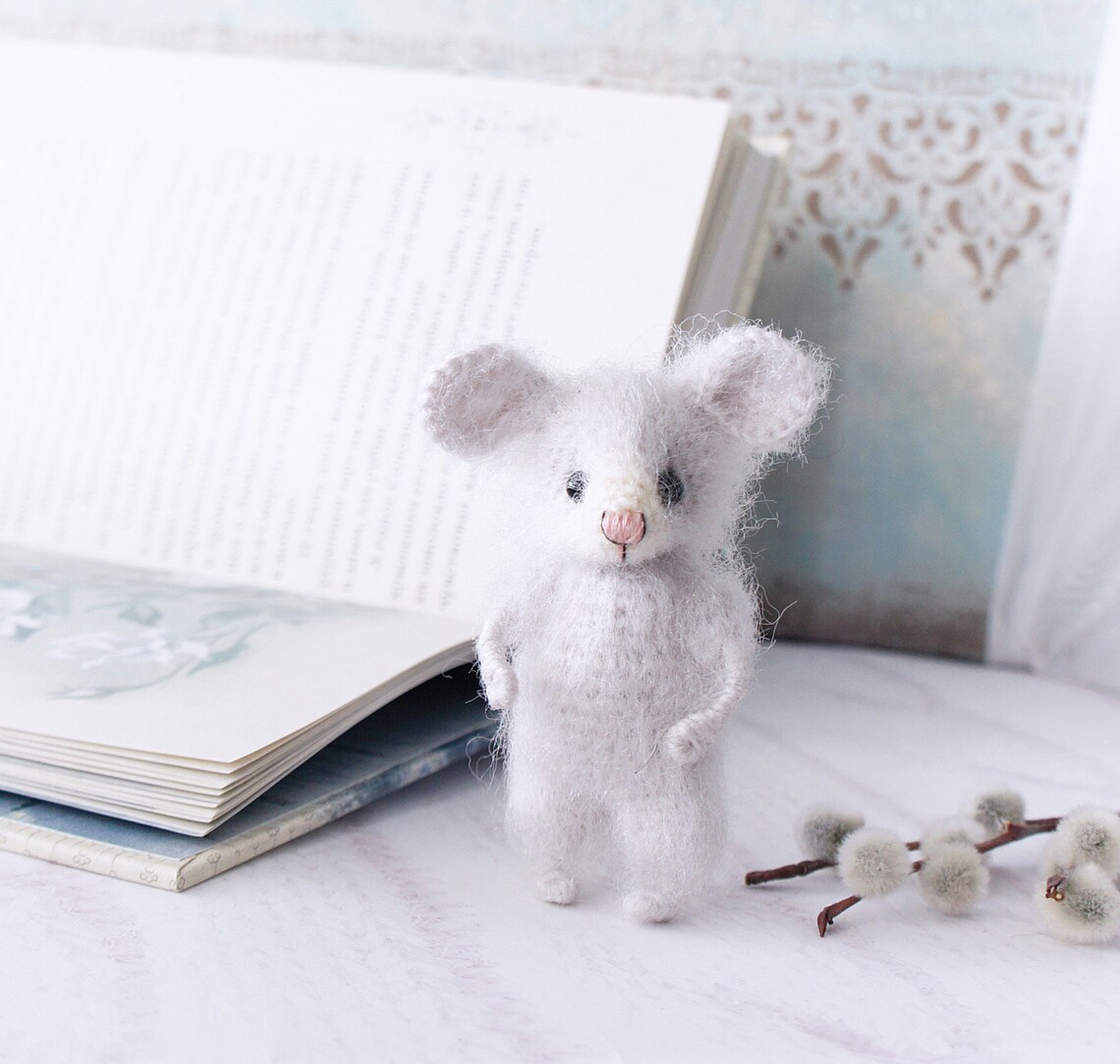 Cute mouse for Dollhouse Little Mouse toy Miniature stuffed Etsy
