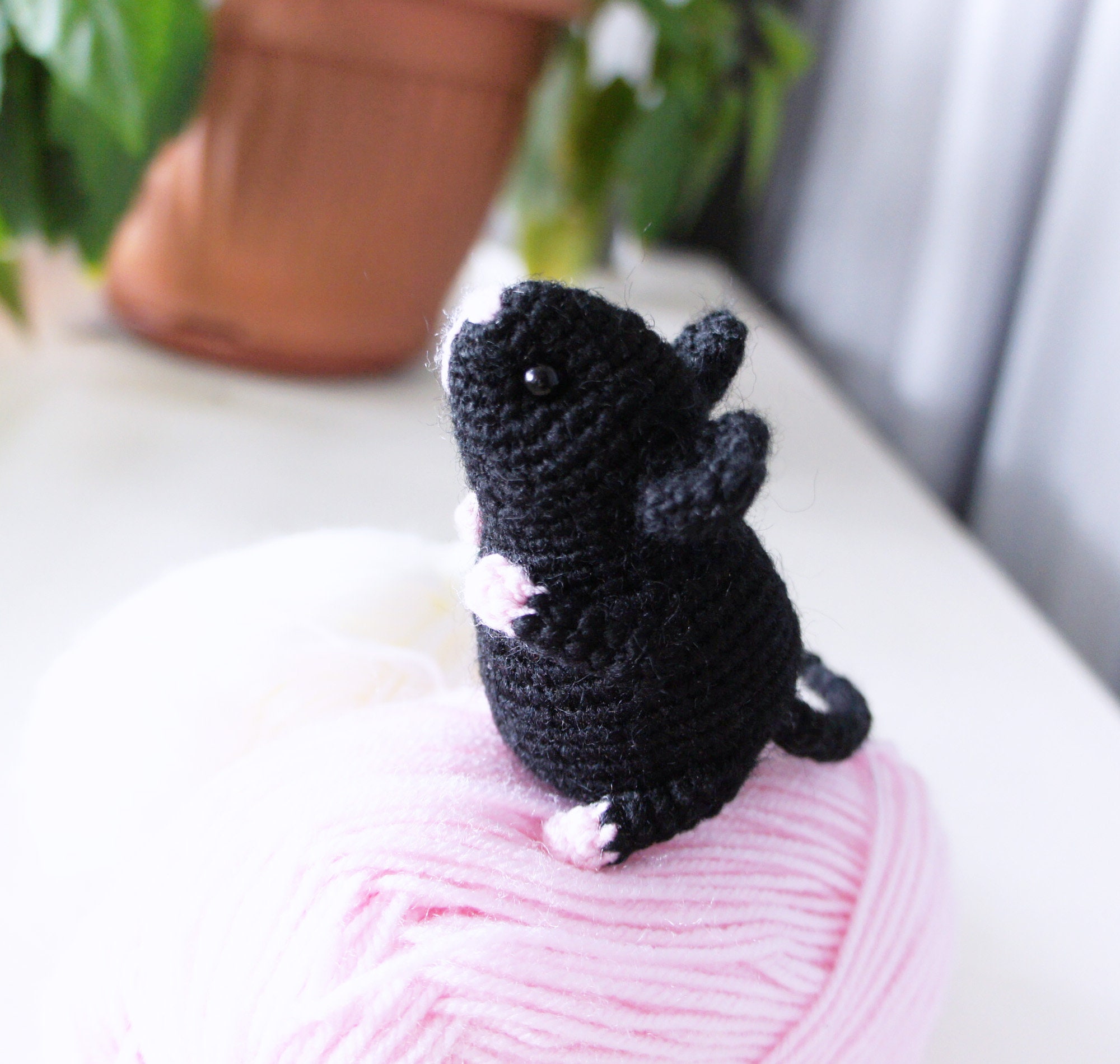 Black mouse toy for kids Llittle handmade toy Stuffed animal Etsy