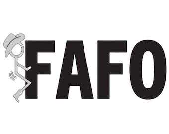 FAFO Cowboy Stickman Car decal