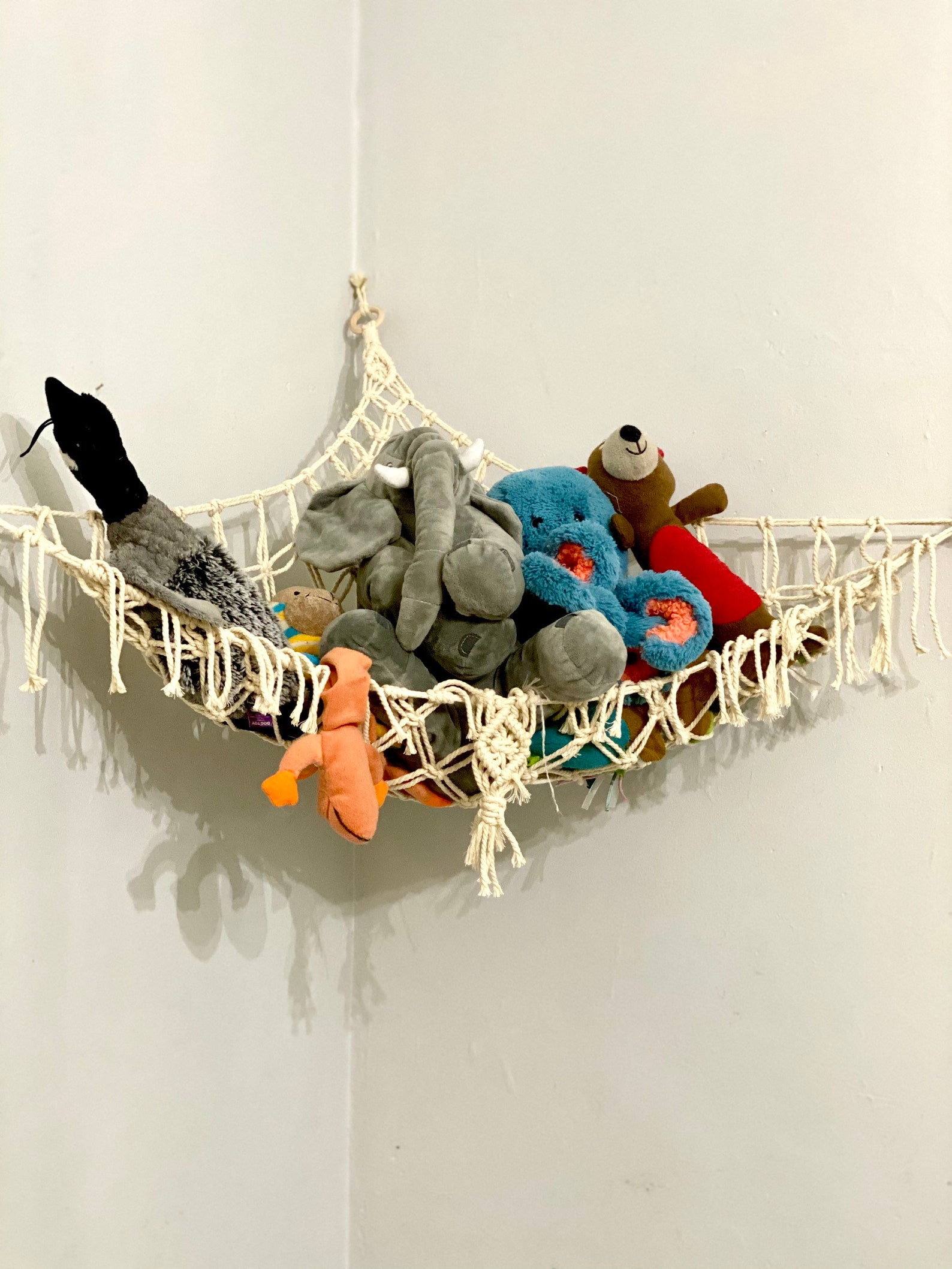 Stuffed Animal Hammock Macrame Corner Stuffed Animal Etsy