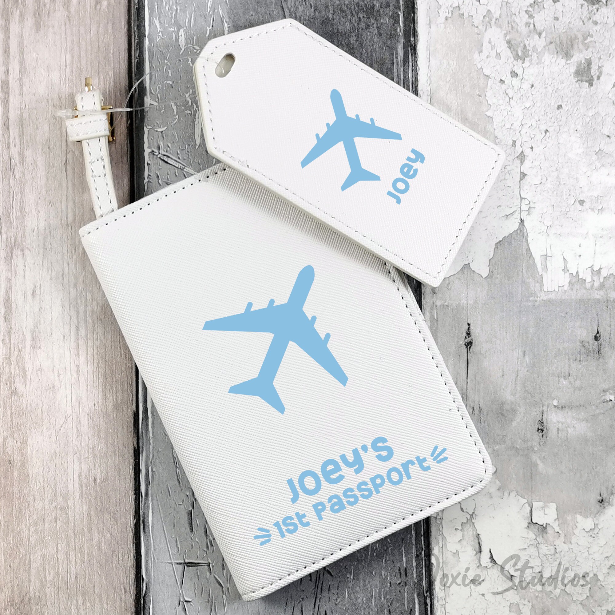 Personalised passport holder and luggage tag custom name Etsy