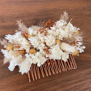 "Ile Tudy" dried flower comb and buttonhole