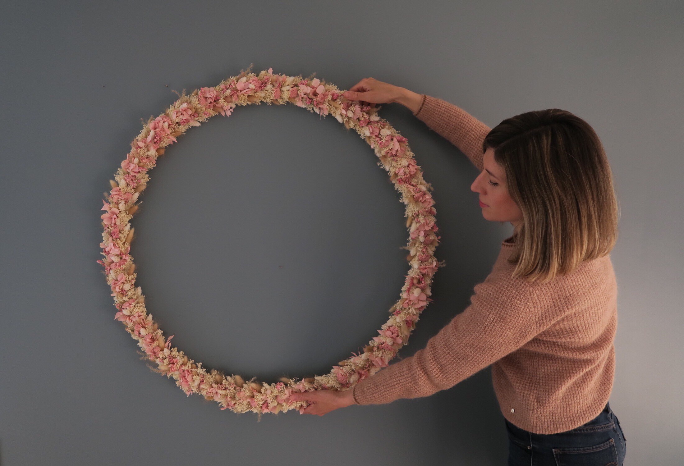 Couronne Xxl Murale de Fleurs Séchées Guernsey