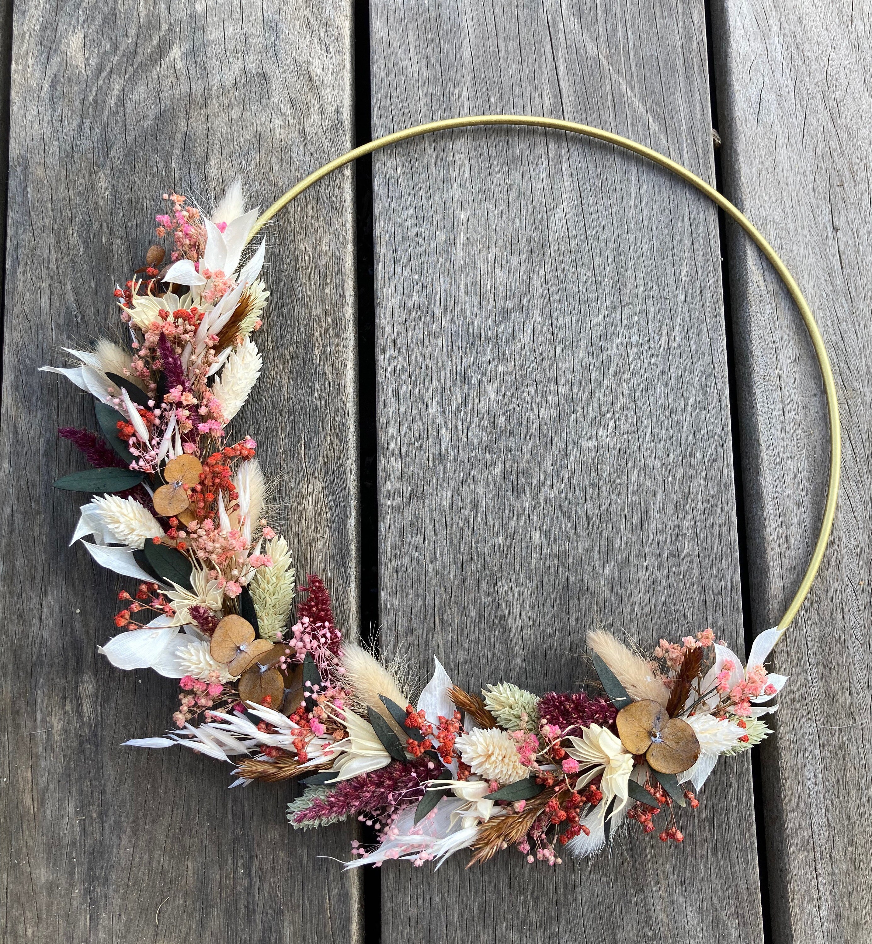 Couronne Murale de Fleurs Séchées Veules Les Roses