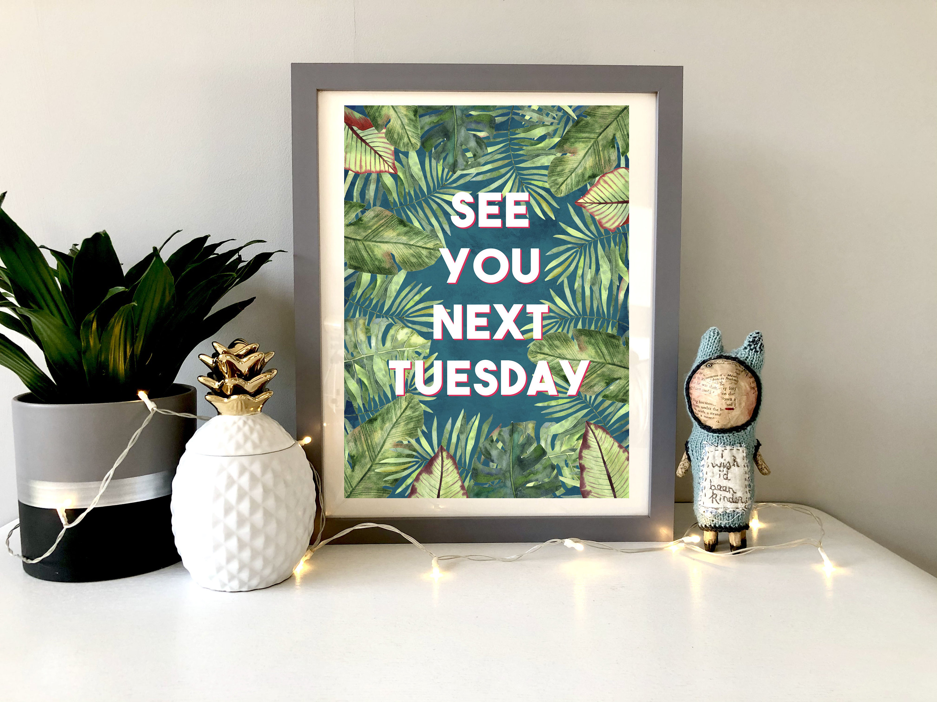 Nos vemos el próximo martes arte pared tropical pared arte Etsy