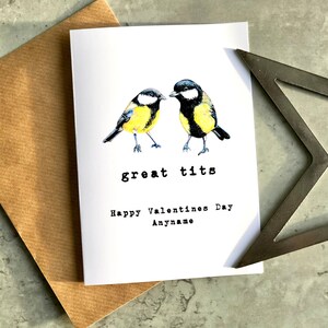 Carte de Saint-Valentin personnalisable Grands seins Carte de Saint-Valentin Oiseaux Carte de Saint-Valentin Drôle carte de Saint-Valentin Rude Carte de Saint-Valentin pour elle
