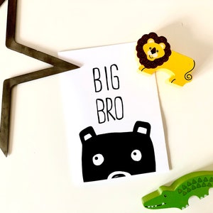 Big Bro-kaart Nieuwe Big Brother-kaart voor Big Brother-kaart voor nieuwe baby Kaart voor nieuwe ouders Kaart voor een nieuwe grote broer