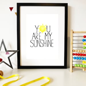 You Are My Sunshine Wall Art You Are My Sunshine Nursery Wall Art Kids Wall Art You Are My Sunshine Nursery Decor You Are My Sunshine Print