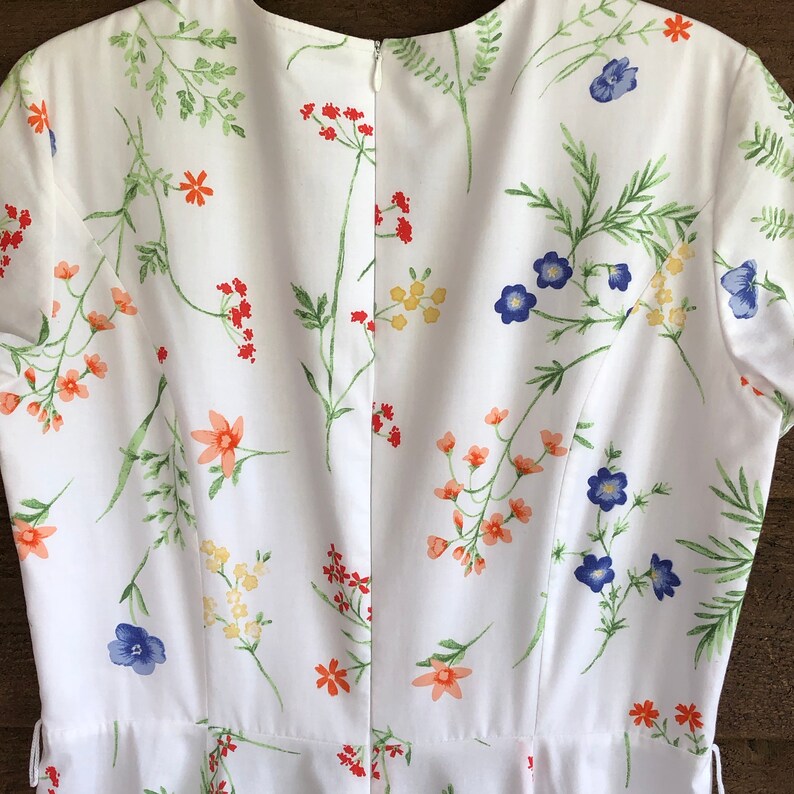 Vintage Laura Ashley Floral Print White Maxi Dress Size Small | Etsy