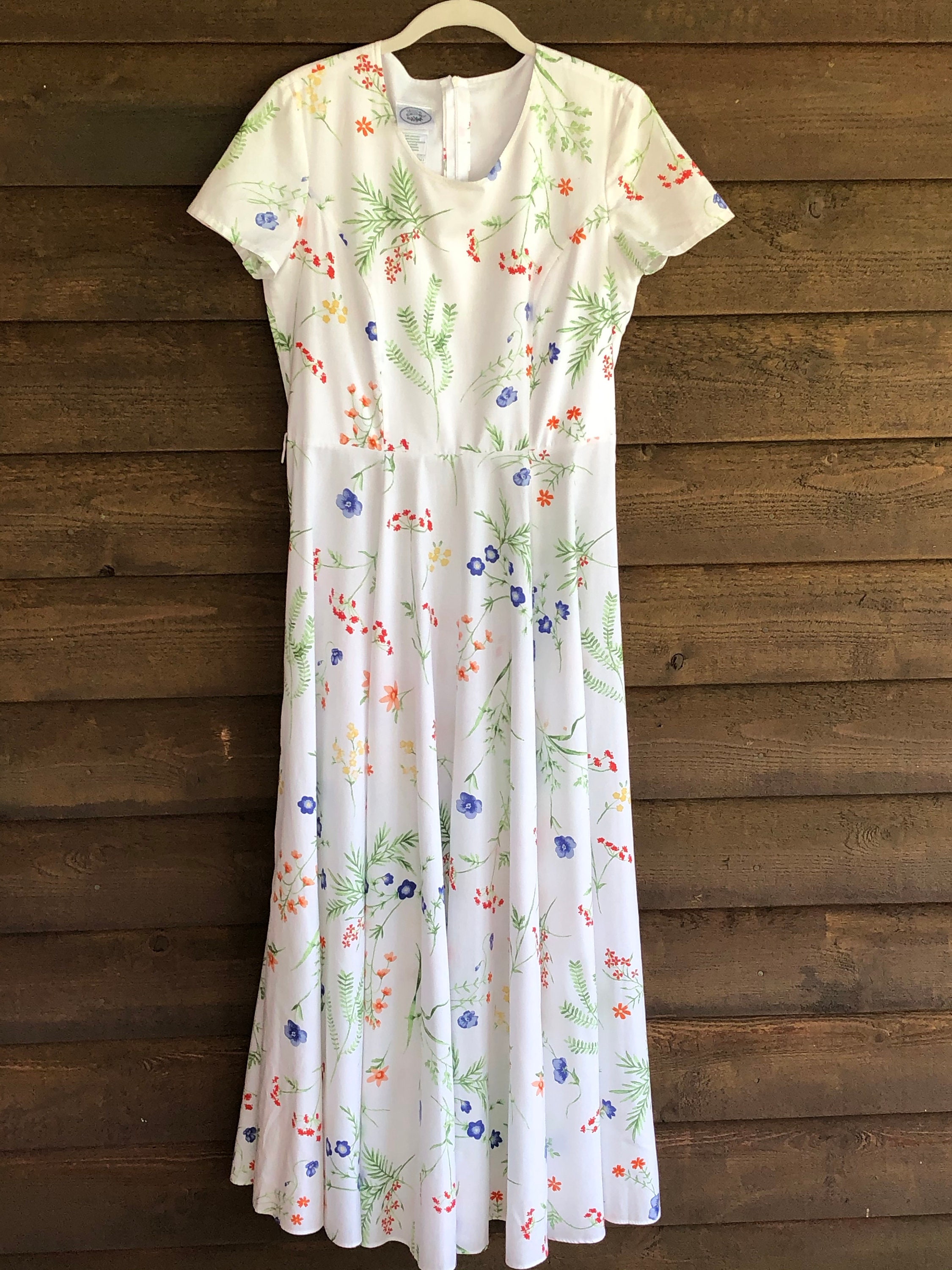 Vintage Laura Ashley Floral Print White Maxi Dress Size Small | Etsy