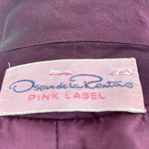 Oscar de la Renta Pink Label Vintage Purple Satin Evening Jacket shops Camisole Set 4