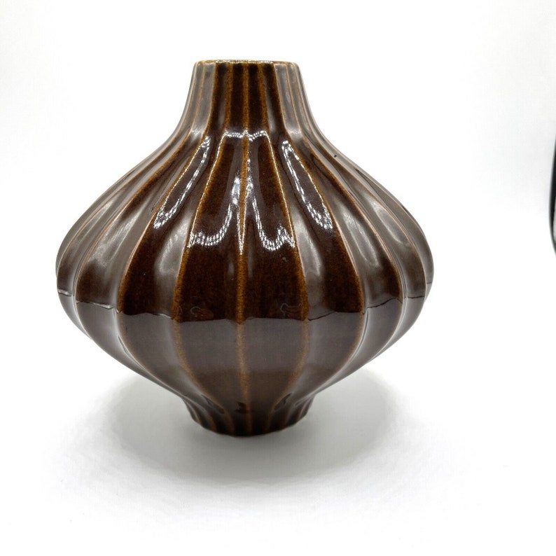 Jonathan Adler Pot Au Porter Original Collection Brown Glazed Ribbed