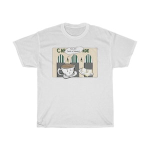 Unisex Heavy Cotton Tee, NOLA Funny Beignet T shirt, Digital Printed, Men&#39;s, Women&#39;s, Cappuccino, Square,  Beignets, New Orleans, Gift