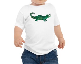 Alligator Toddler T-shirt: Hand-Painted Reptile Design