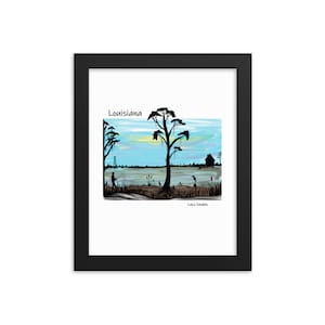 Louisiana , Fishing Art, Digital Art Piece, Louisiana Camp, Fishing scene
