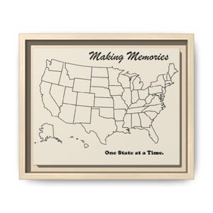 U.S. Map "Making Memories" Matte Canvas