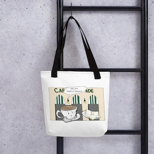 New Orleans, Louisiana, Cafe Tote bag, Coffee and Beignets, Latte, Cappuccino