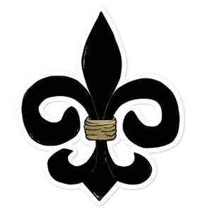 L’autocollant en vinyle sans bulles de la fleur de lis bien-aimée de louisiane montre votre esprit d’équipe pour la nation who dat! Bénis vous les garçons!