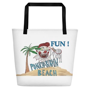 New Orleans, La Vintage, Pontchartrain Beach,  Summer Beach, Tote Bag