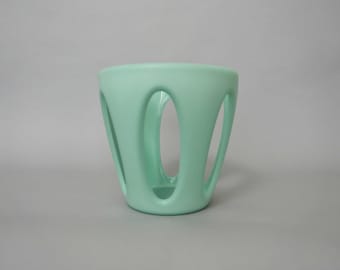 Guzzini Italian Mint Green Plastic Basket 1980's