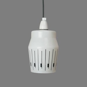 Vintage Atomic Style Pendant Light: Mid-Century Modern Glass Shade