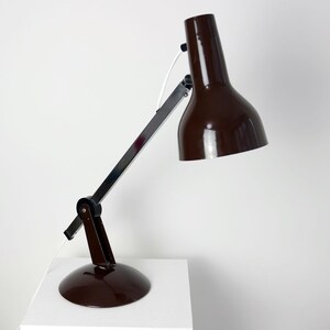 Italian Mid-Century Desk Lamp by Prova: Brown & Chrome, 1970s