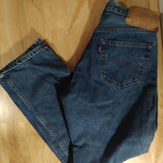 Vintage Levi's 501 Button Fly Denim Jeans 33x30 | Etsy