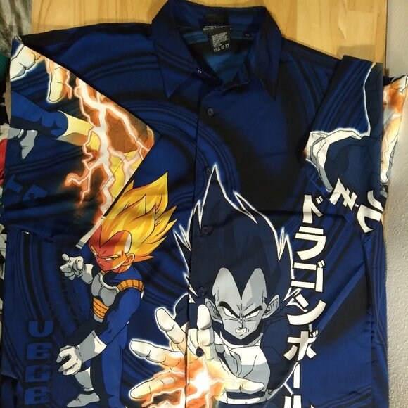 Vegeta button up shirt Clearance