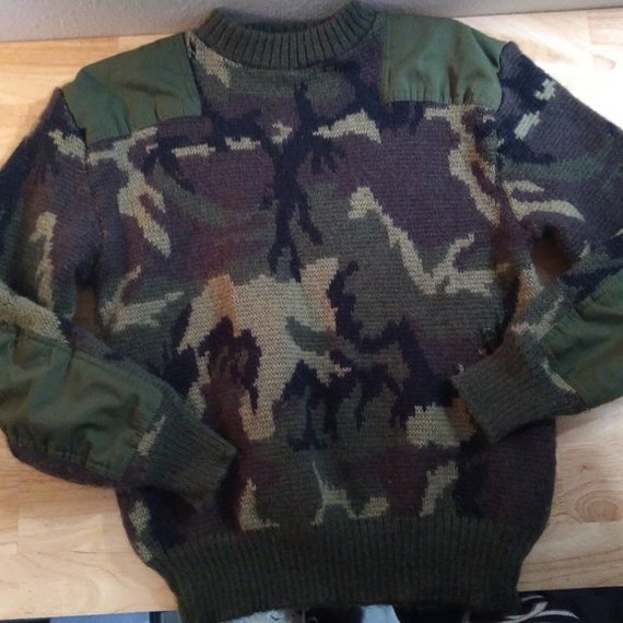 wool camo pullover