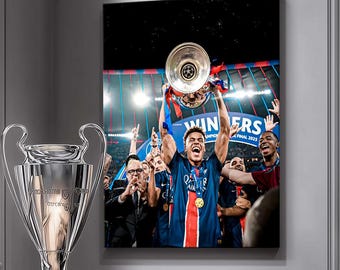 PSG Champions League Canvas: 2025 UCL Winners, Soccer Fan