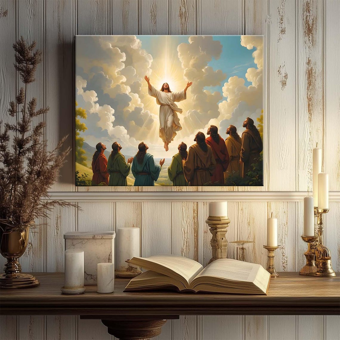 Ascension Day Canvas Print: Jesus Rising, Christian Home Decor - Etsy
