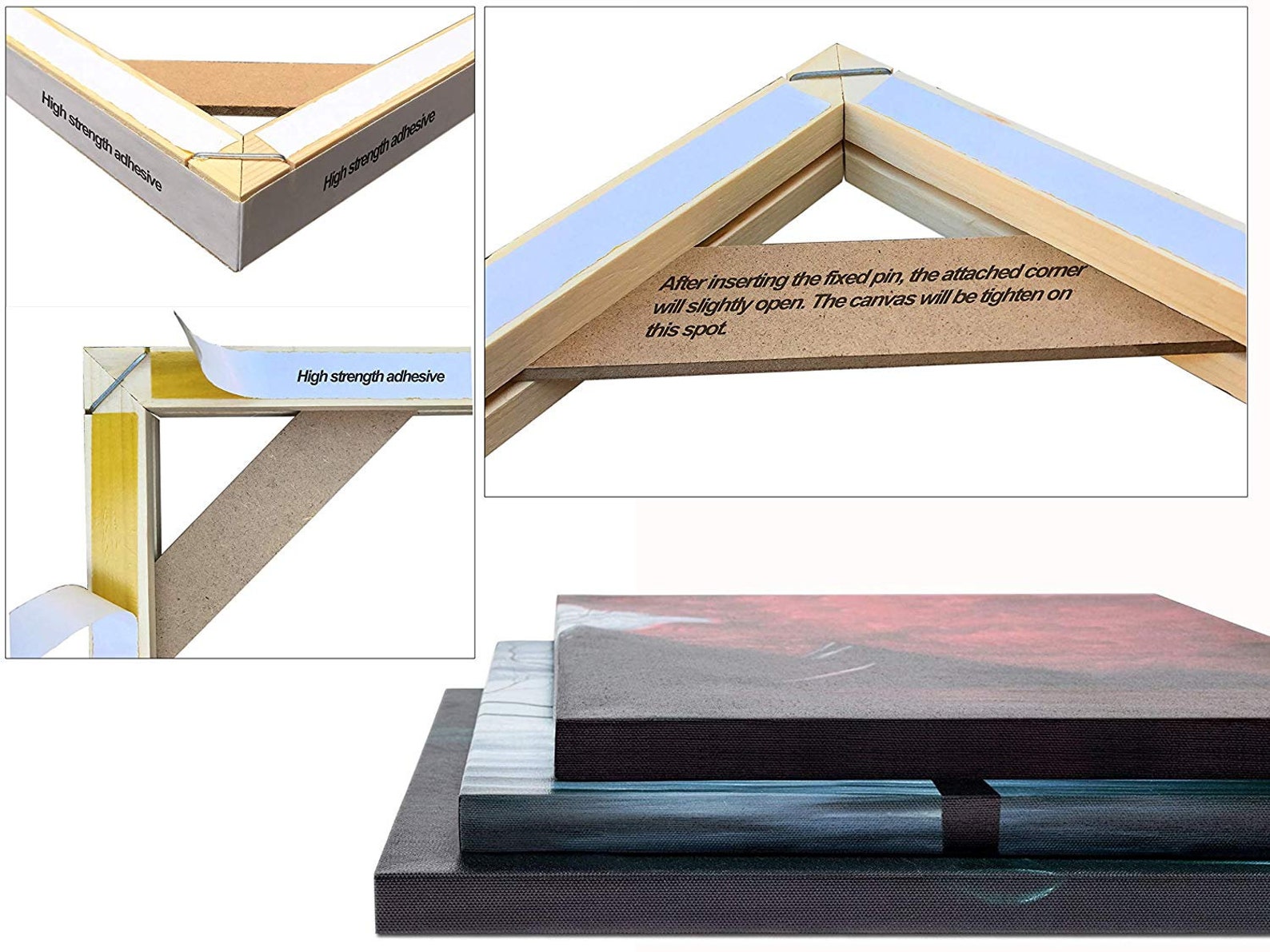 Customized Solid Wood Canvas Frame Kit for Oil Painting Wall Etsy