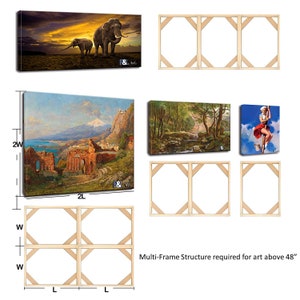 Marcos de lienzo de madera para bricolaje, barras de camilla, marco de pintura al óleo imagen 6