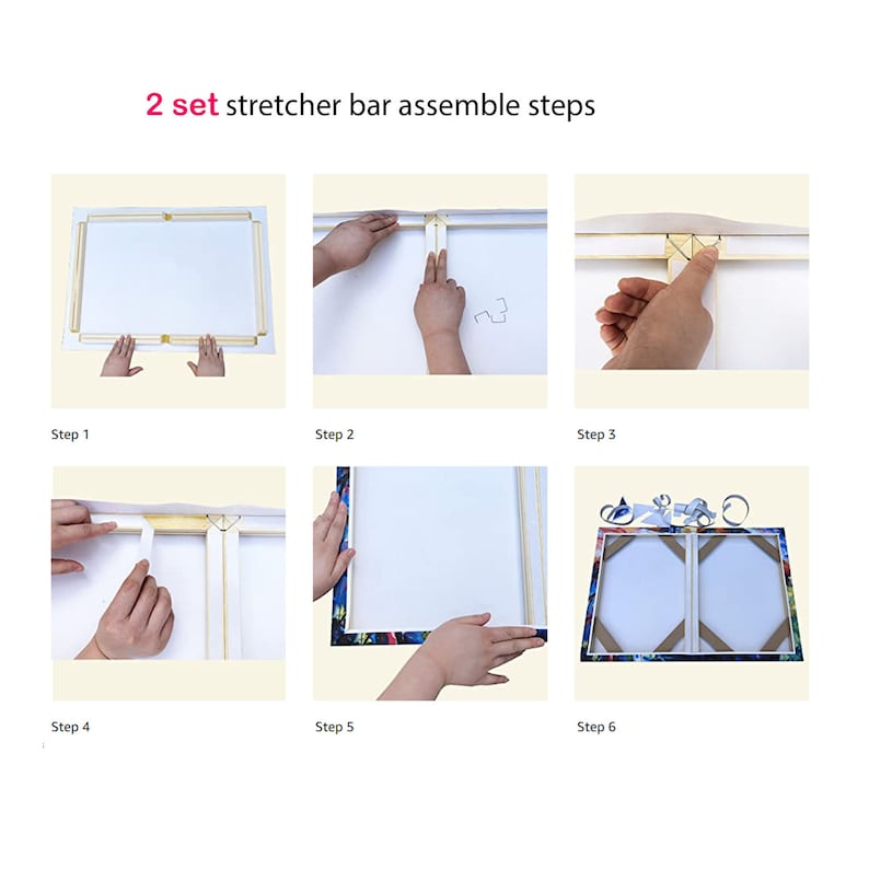 DIY Custome Solid Wood Canvas Frame Kit for Oil Painting Wall Etsy