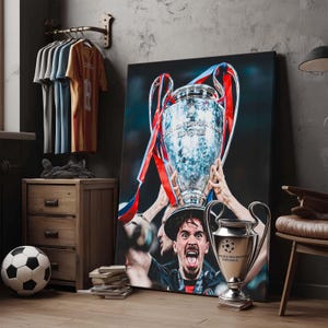 PSG Champions League Canvas: 2025 Victory, Paris Saint-Germain Wall Art