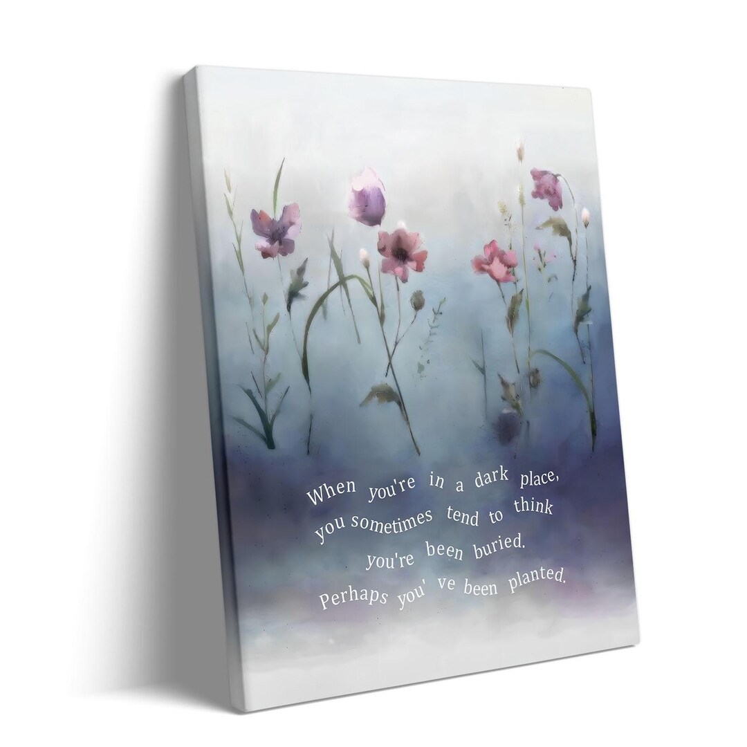 Inspirational Ocean Quote Canvas Art: Calming Watercolor Butterfly ...